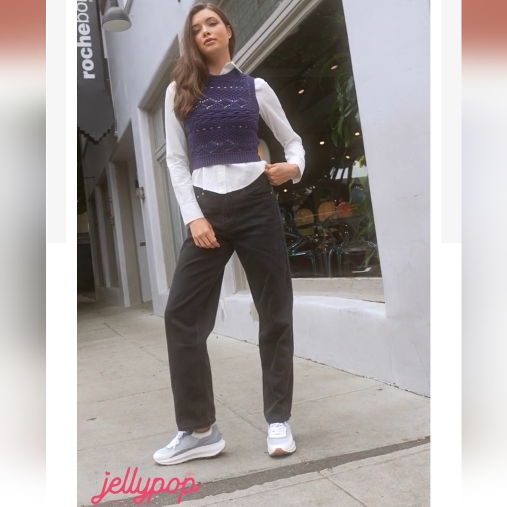 JCPenney White and Blue Sneakers